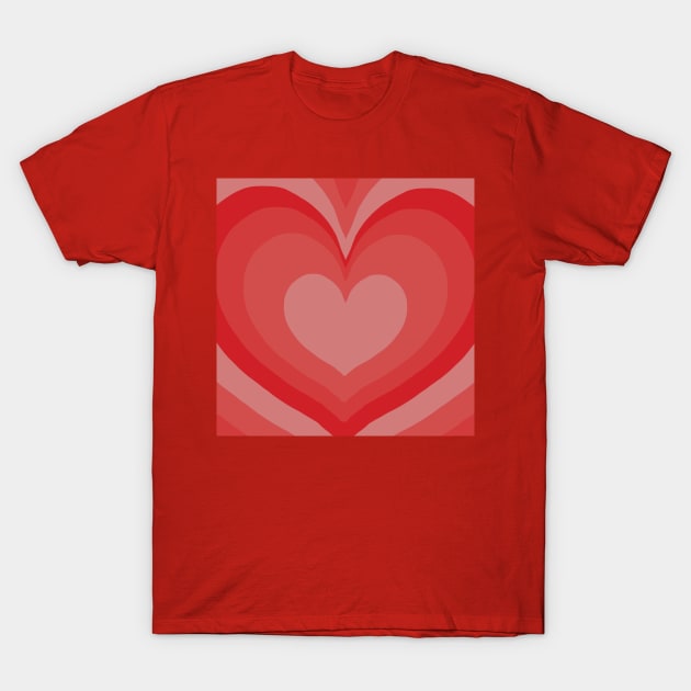 red gradient heart tunnel T-Shirt by Leticia Diab